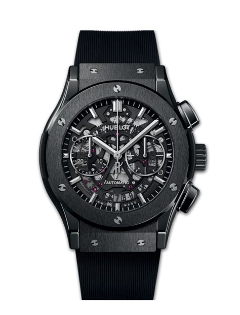 hublot black ceramic aero fusion|Hublot Classic Aerofusion Black Magic, Skeleton Dial .